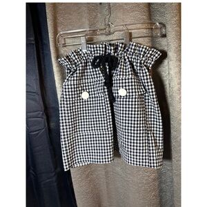 Zara Monochrome Checkered Mini Skirt
